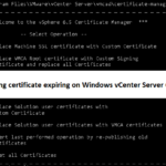Signing certificate expiring on Windows vCenter Server 6.5